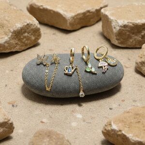Garden Girl Charm Earrings Set